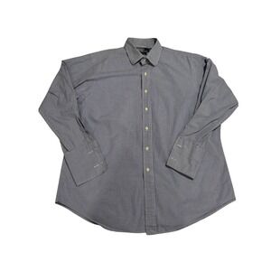 Polo Ralph Lauren Shirt Men Curham Classic Fit Button Up Blue Plaid 17.5-33